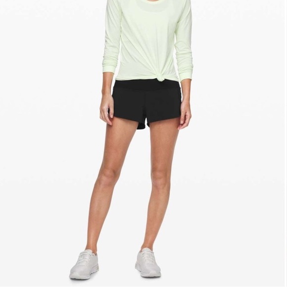 Lululemon Black Speed Up Short 2.5” Running - Picture 1 of 12